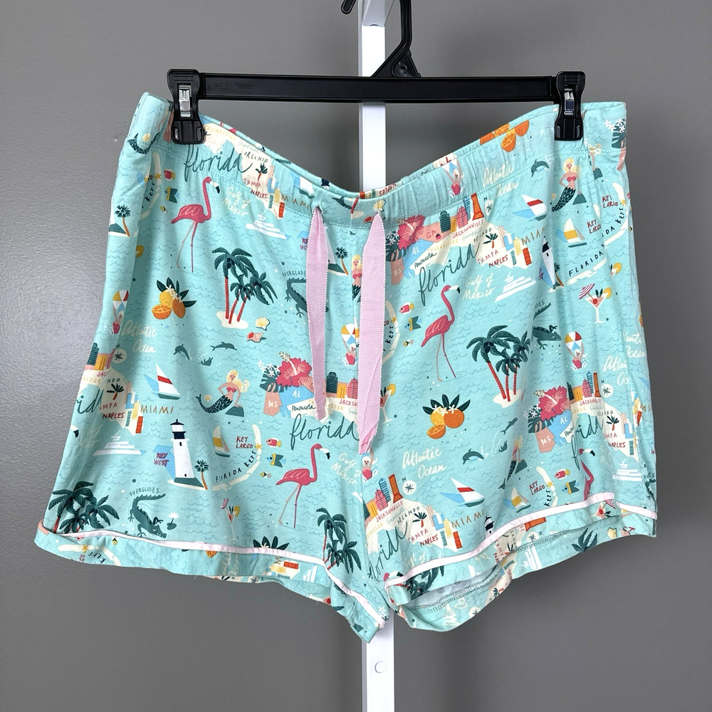 Spartina 449 Pajama Shorts Florida Women's XXL PJ Short Drawstring Modal Soft